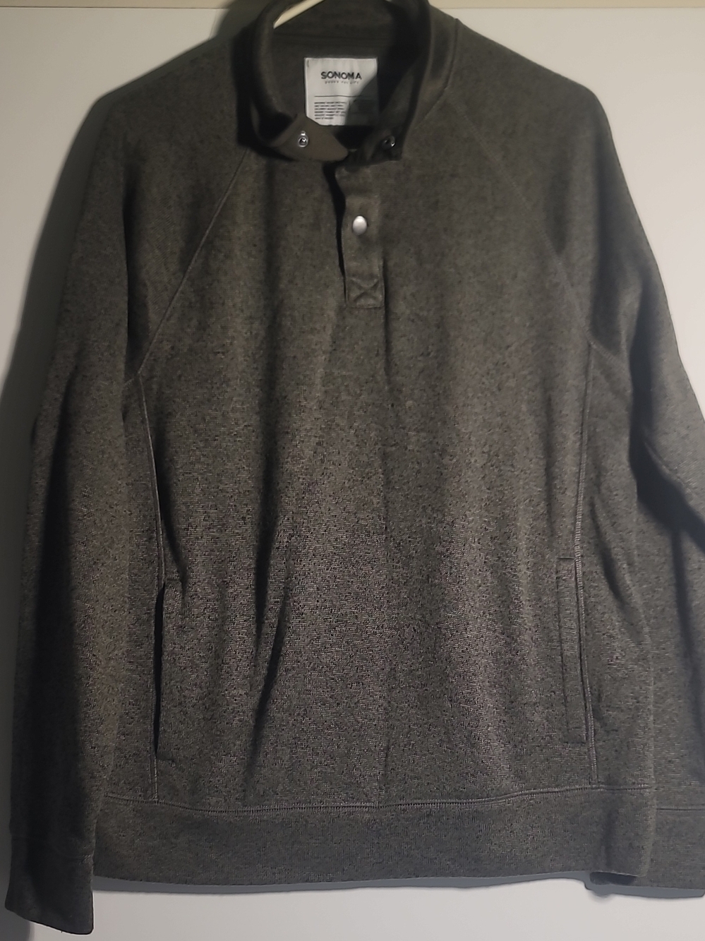 Sonoma Gray Fleece Pullover Sweatshirt